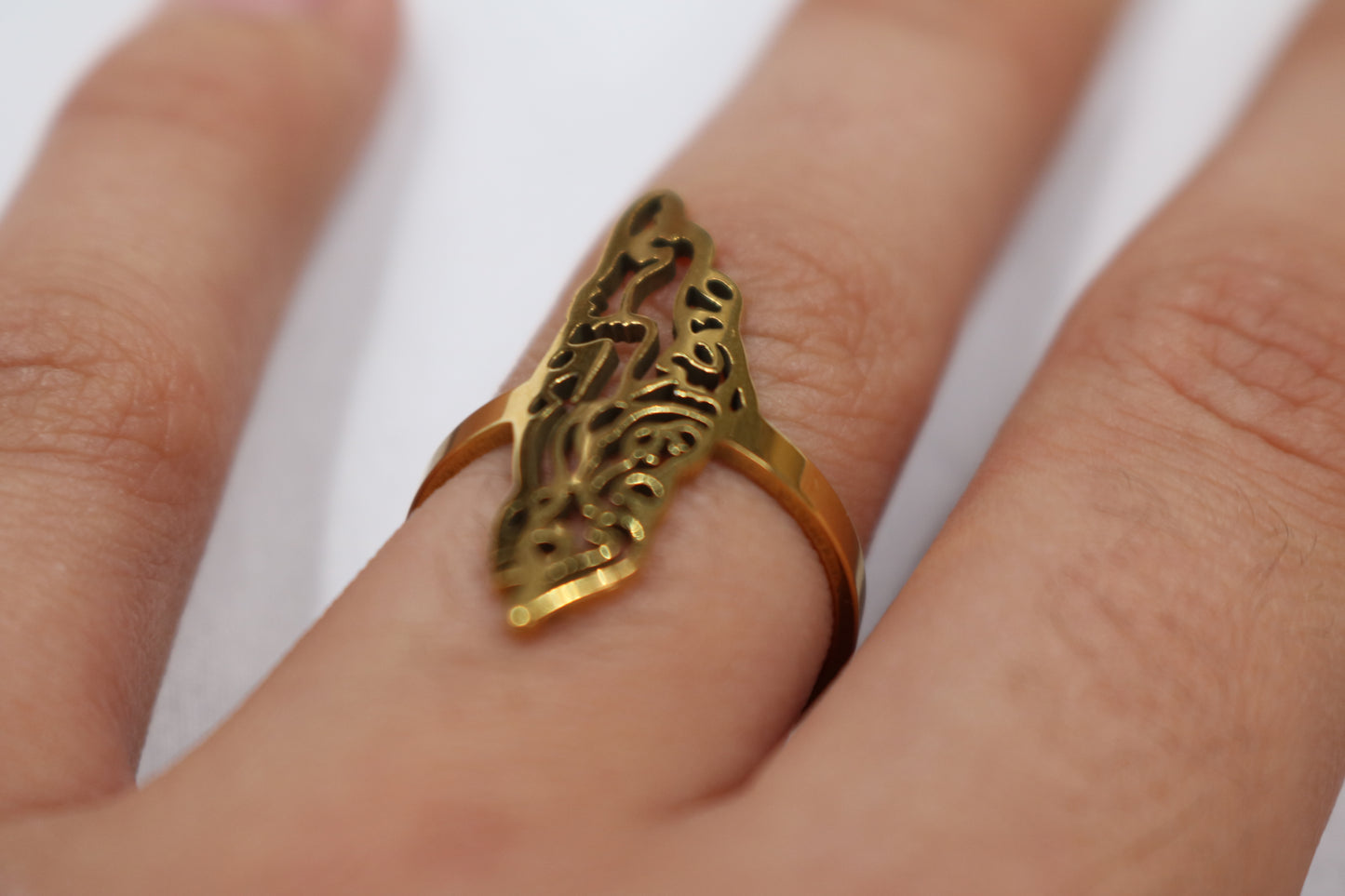 Golden & Silver Elegance: Arabic Calligraphy Rings