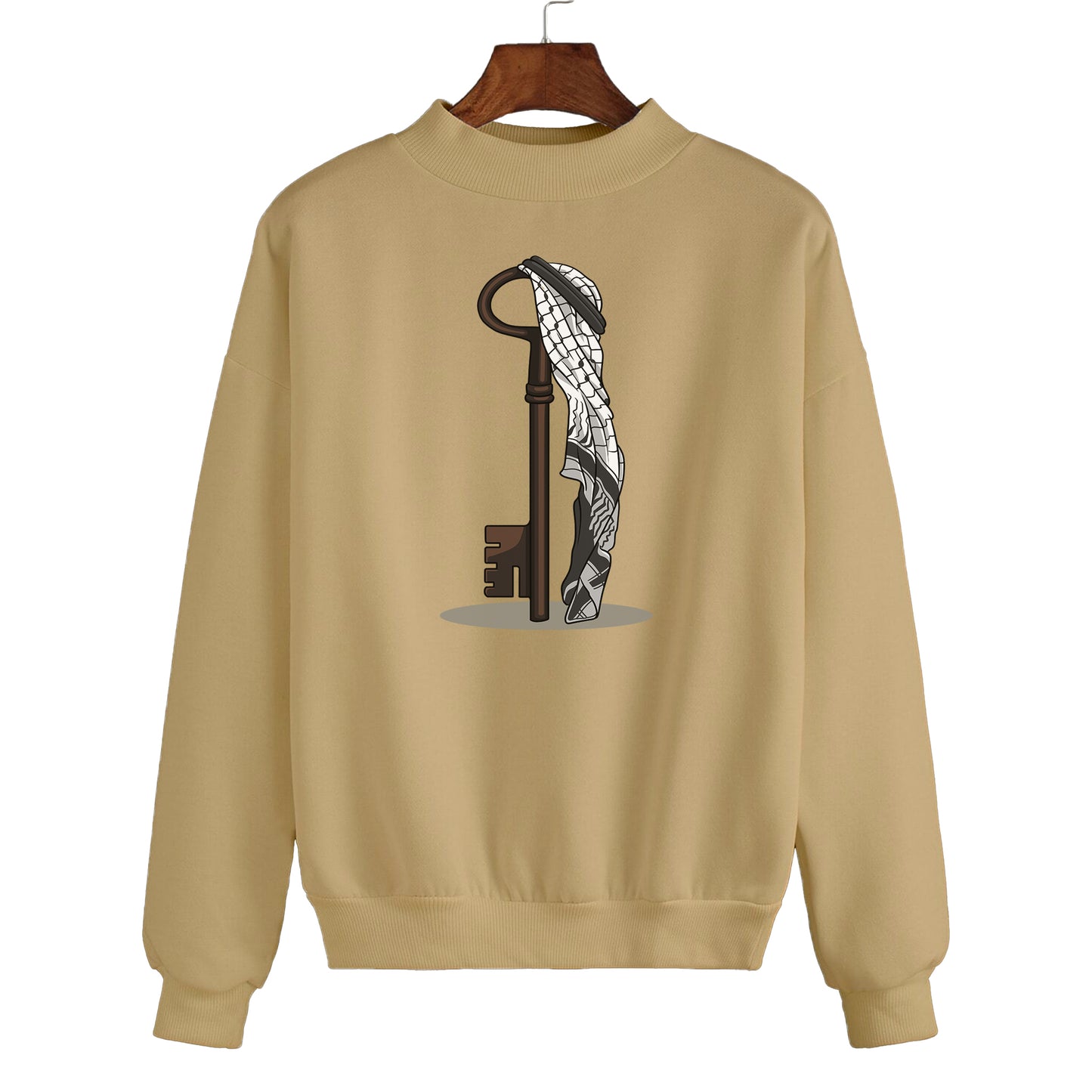 KEY AND KEFFIYEH SWEATSHIRT