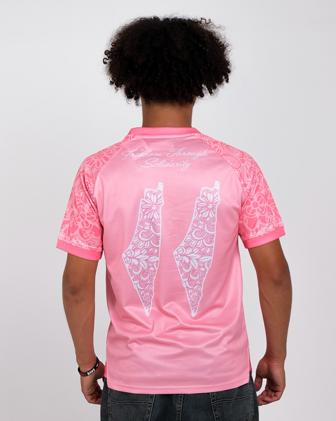 Pink Floral Football Jersey - Unisex