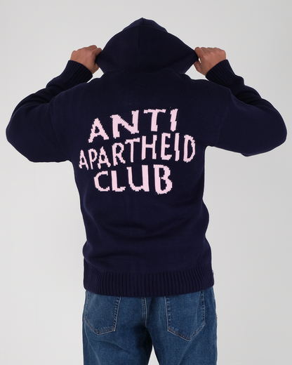 Anti Apartheid Club Pink Knitted Zipper