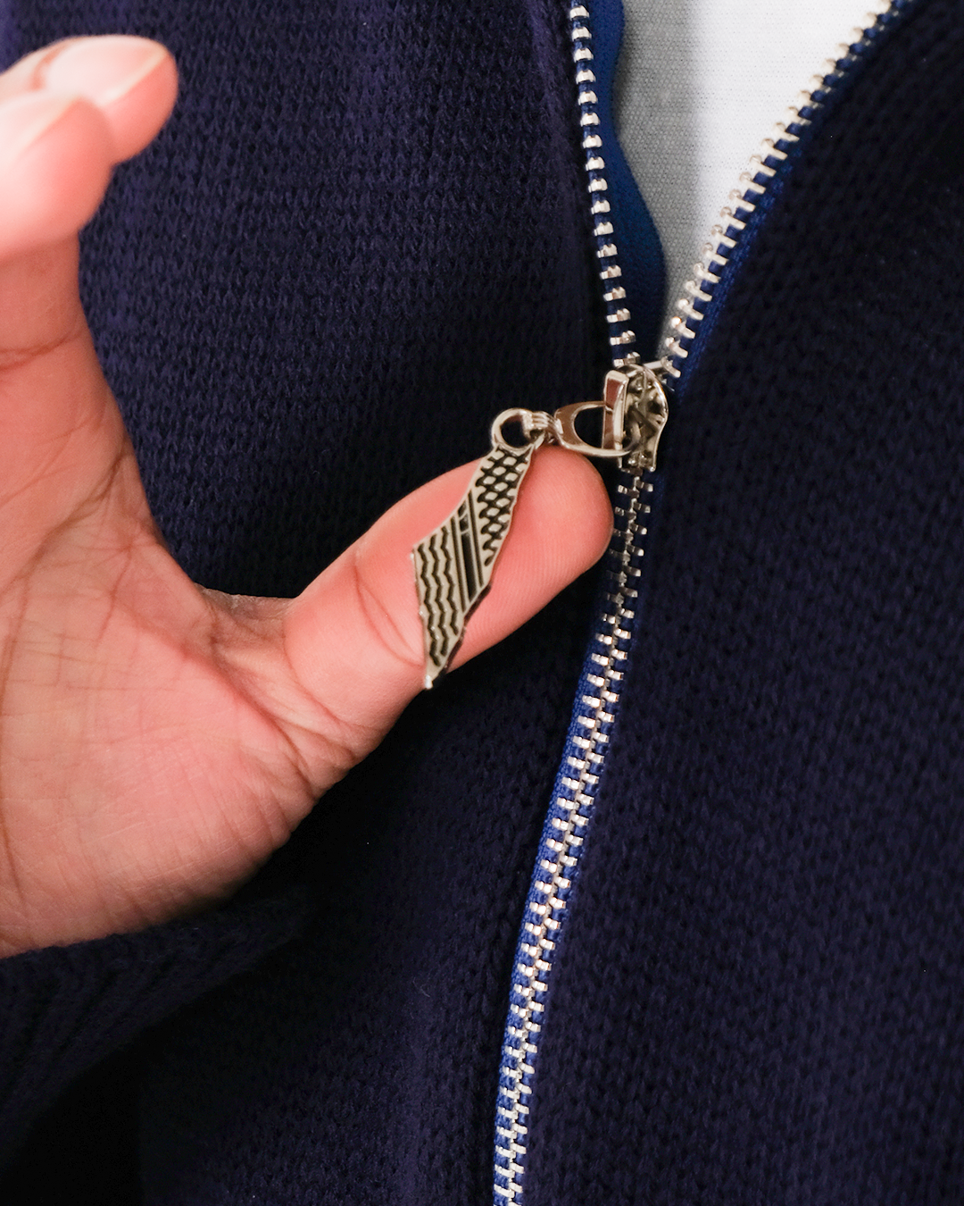 Anti Apartheid Club Pink Knitted Zipper