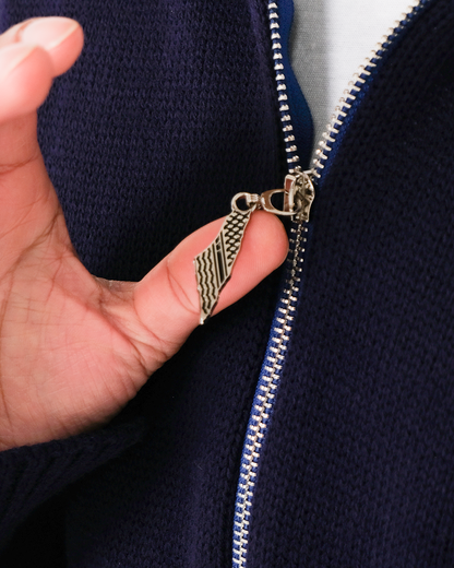 Anti Apartheid Club Pink Knitted Zipper