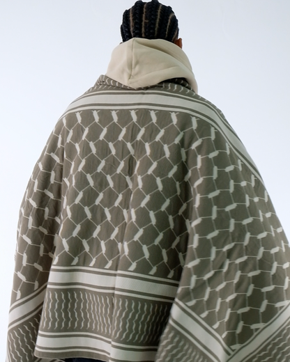 Keffiyeh Beige Knitted Blanket