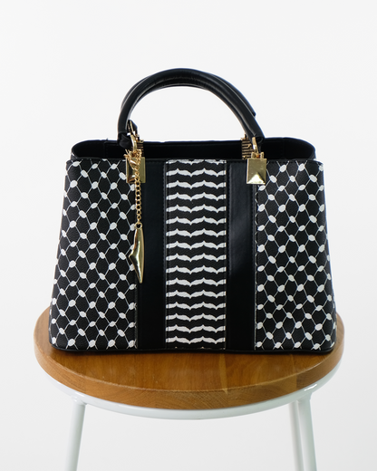 Palestine Black Keffiyeh Handbag