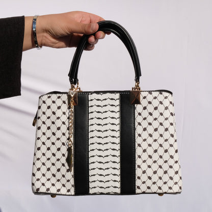 Palestine White Keffiyeh Handbag