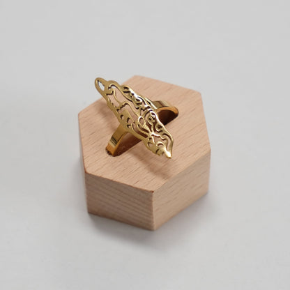 Arabic Calligraphy Palestine Map Ring