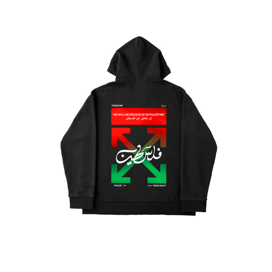 Gradient Cross Zipper Hoodie