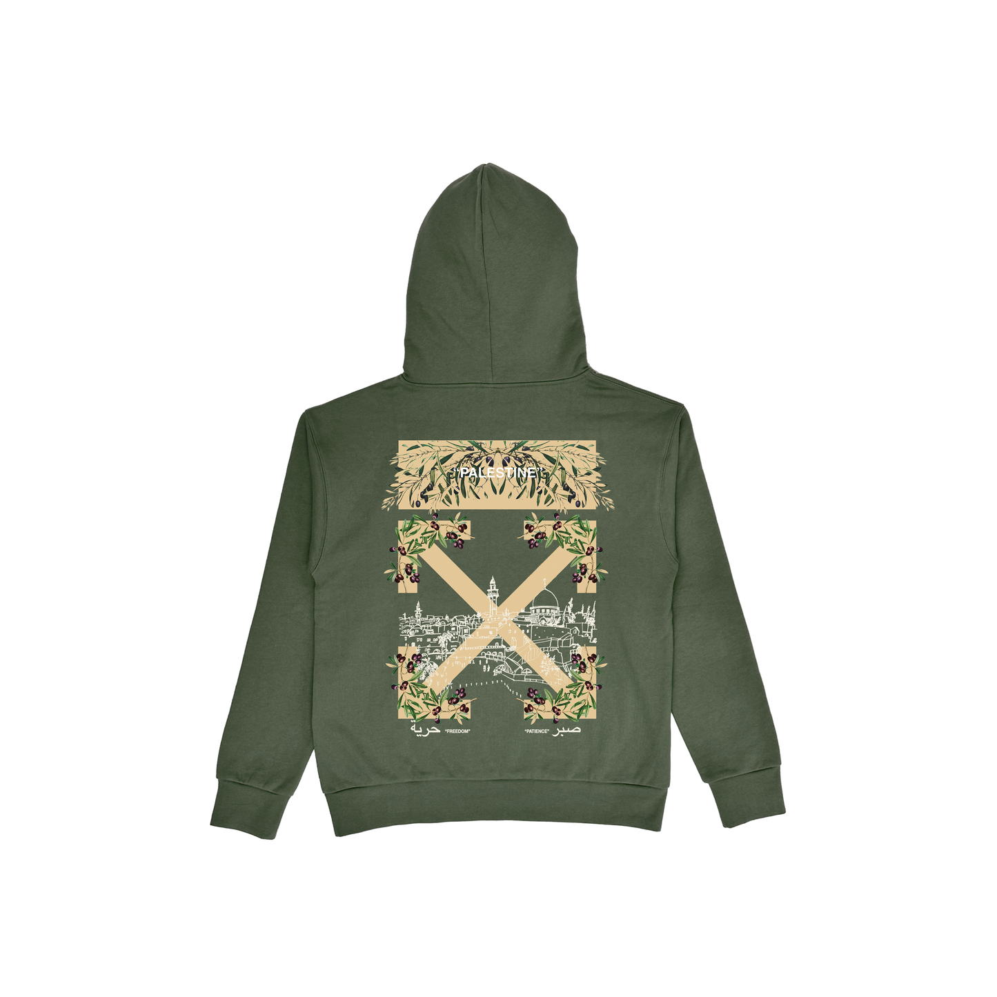 'Freedom, Patience' Double Sided Hoodie