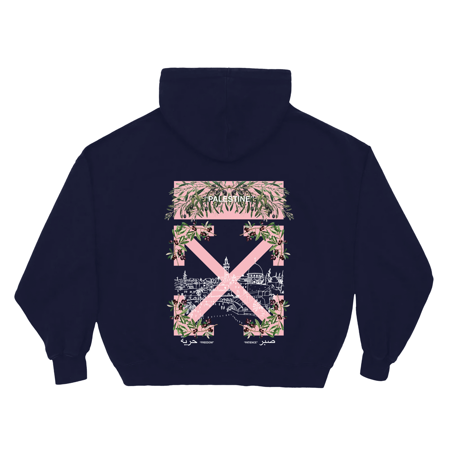 'Freedom, Patience' Double Sided Hoodie