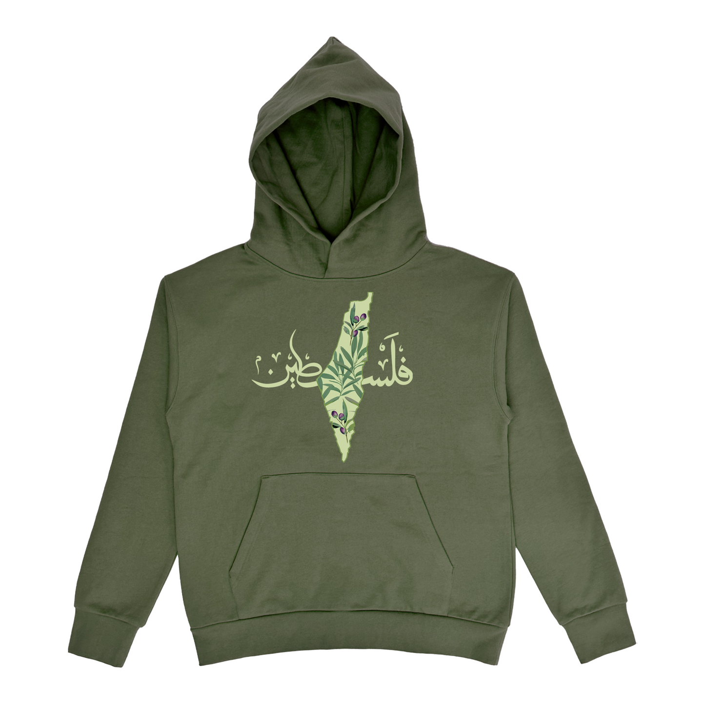 Palestine Olive Map Hoodie