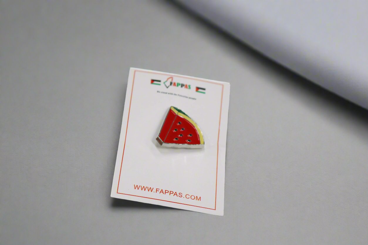 Watermelon metal pin