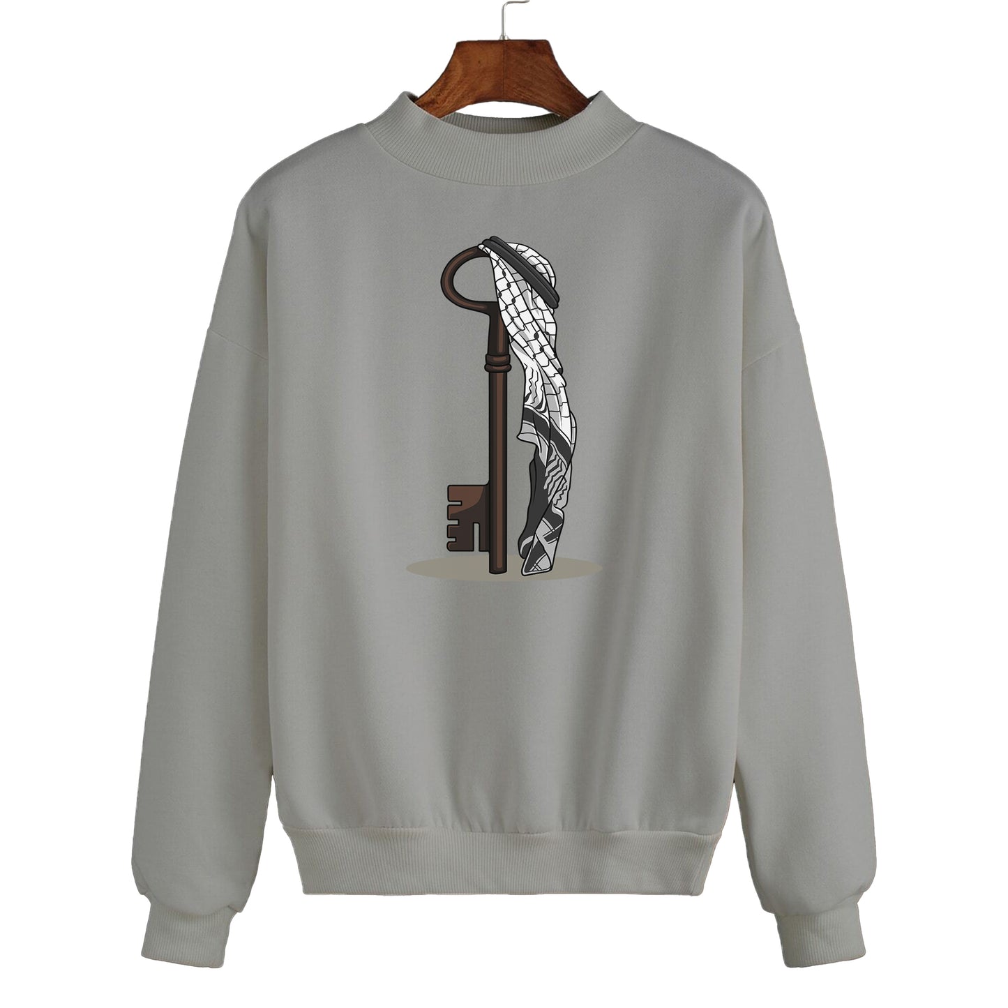 KEY AND KEFFIYEH SWEATSHIRT