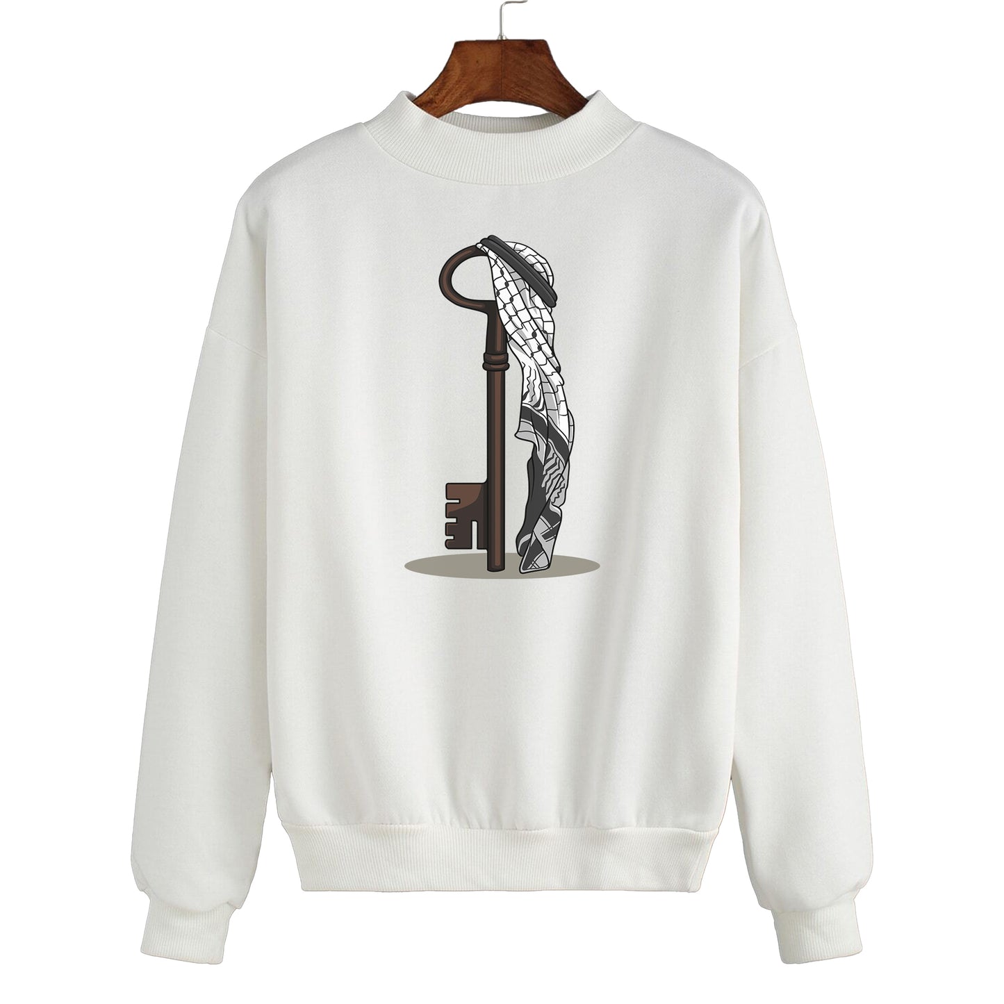 KEY AND KEFFIYEH SWEATSHIRT