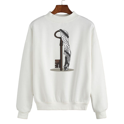 KEY AND KEFFIYEH SWEATSHIRT