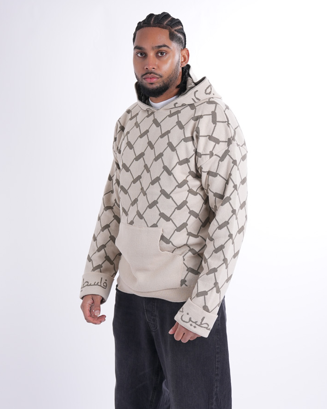 Keffiyeh Knitted Hoodie