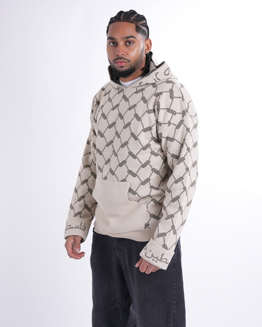 Keffiyeh Knitted Hoodie