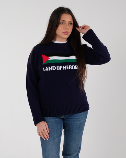 'Land of Heroes' Knitted Jumper