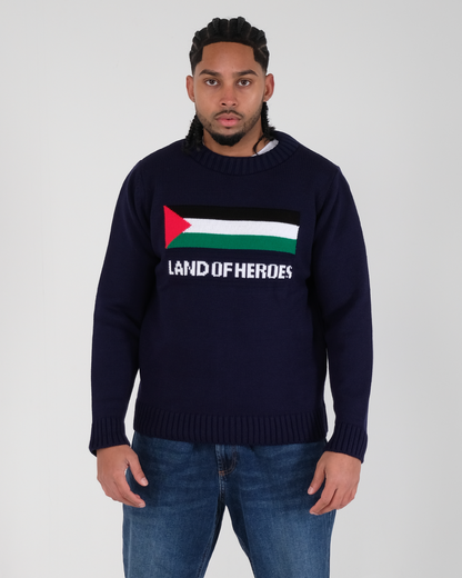 'Land of Heroes' Knitted Jumper