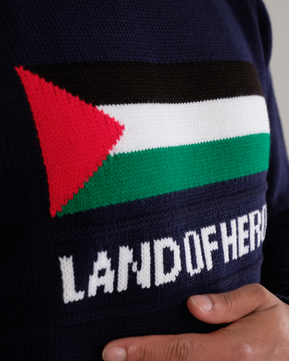 'Land of Heroes' Knitted Jumper