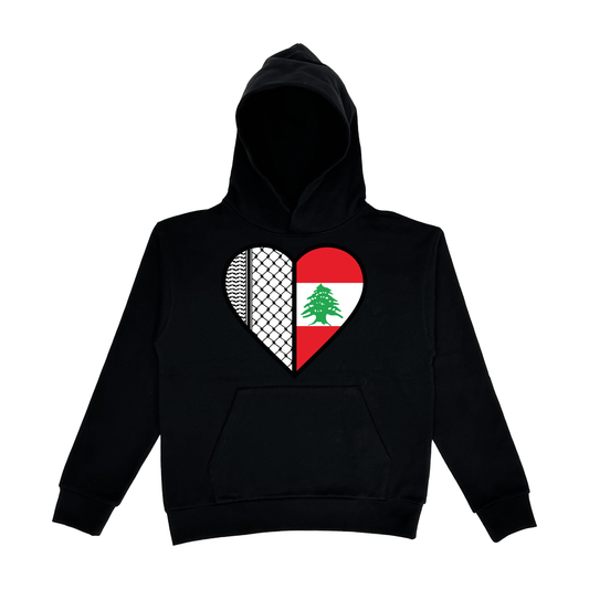 Lebanon Keffiyeh Love Heart Hoodie