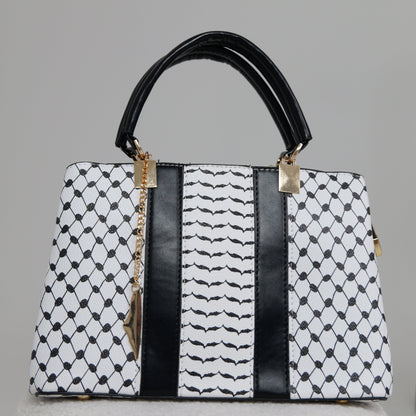 Palestine White Keffiyeh Handbag