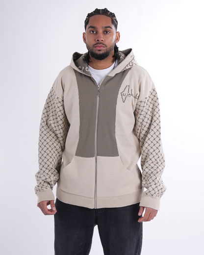 Palestine Beige Knitted Zipper