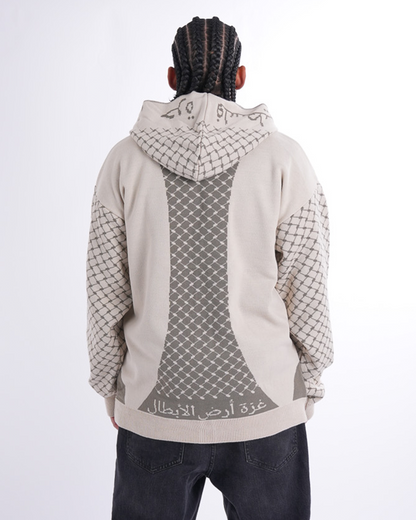 Palestine Beige Knitted Zipper