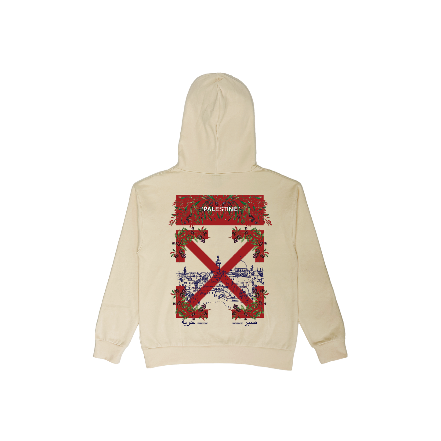 'Freedom, Patience' Double Sided Hoodie