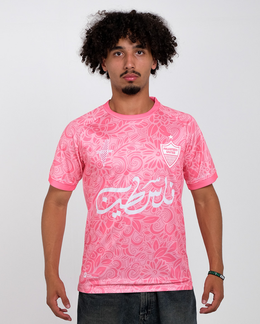 Pink Floral Football Jersey - Unisex