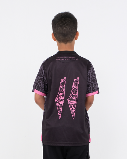 Children's Pink Grey Football Jersey - Unisex