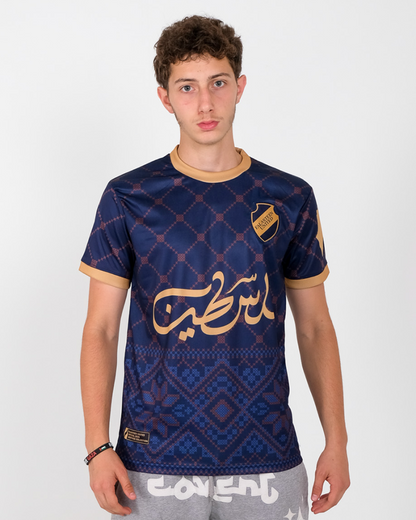 Navy Tatreez Football Jersey - Unisex