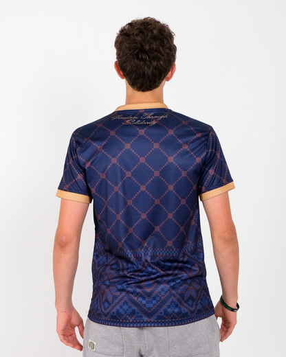 Navy Tatreez Football Jersey - Unisex