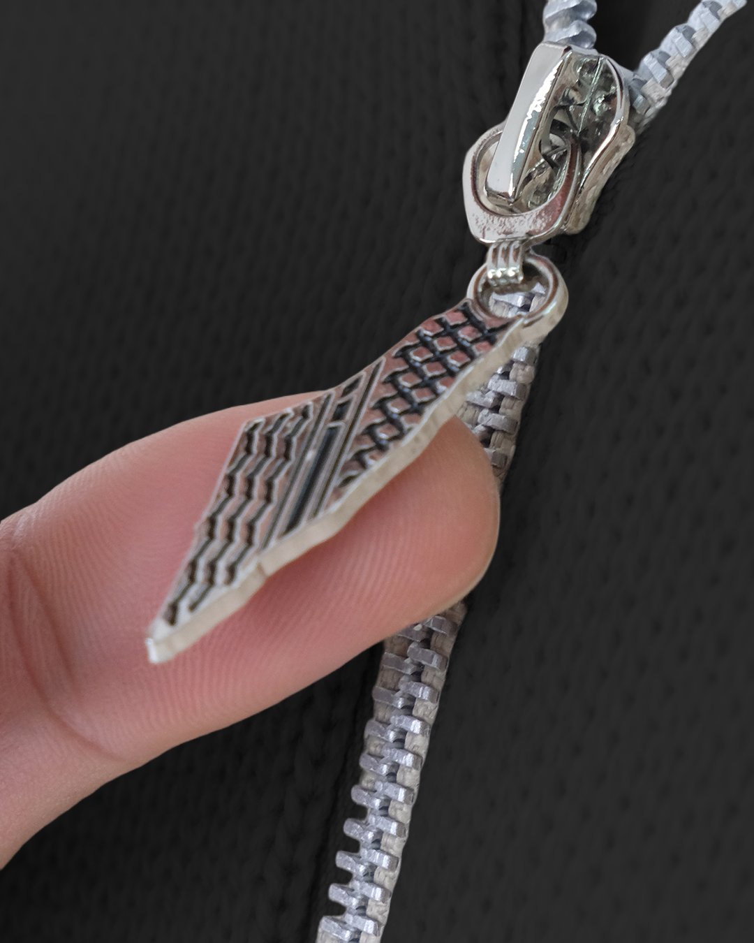 Anti Apartheid Club Black Knitted Zipper