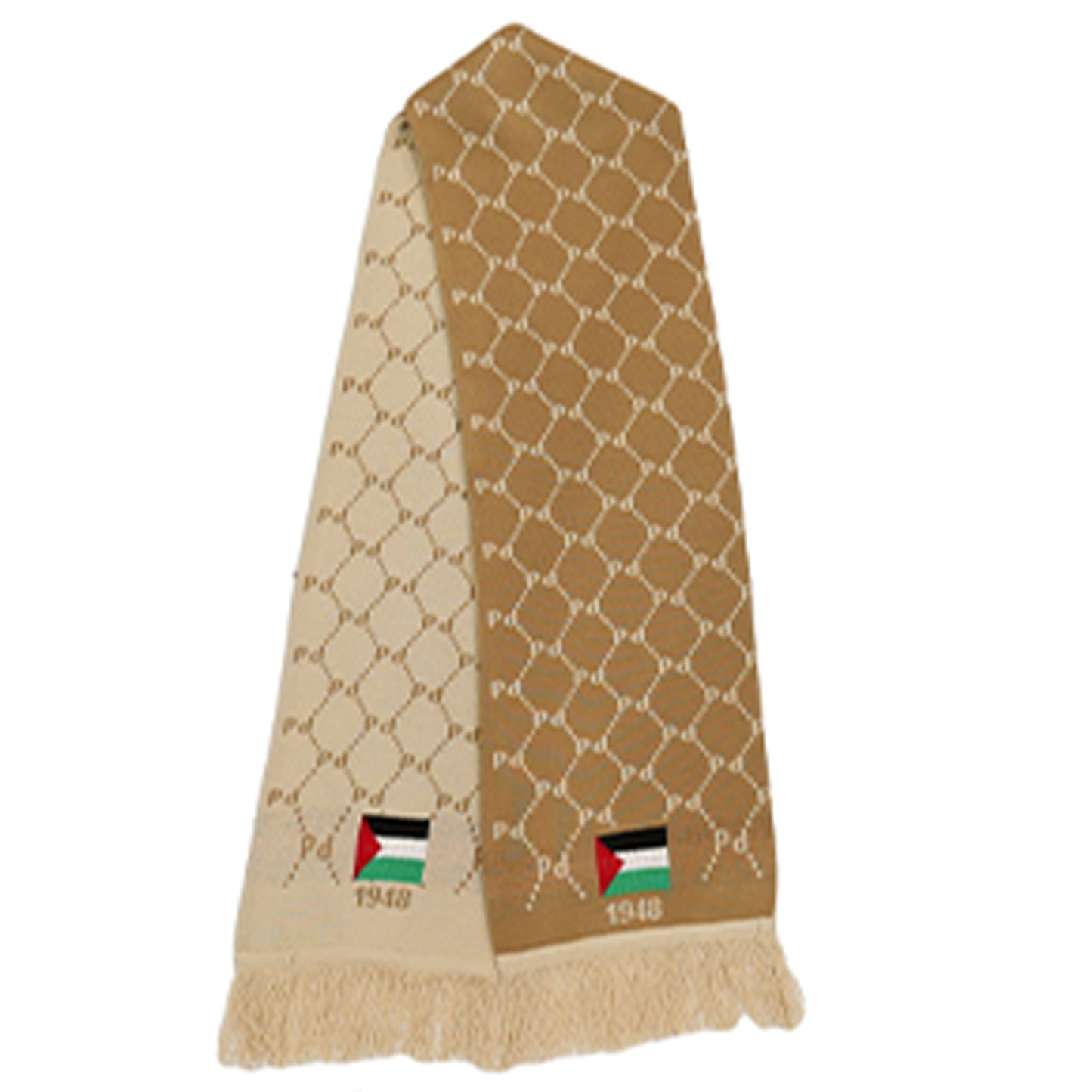 BEIGE “FREE PALESTINE” SCARF