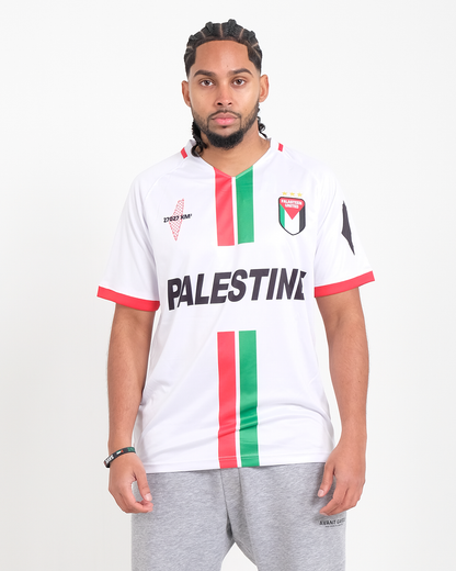 White Classic Stripe Football Jersey - Unisex