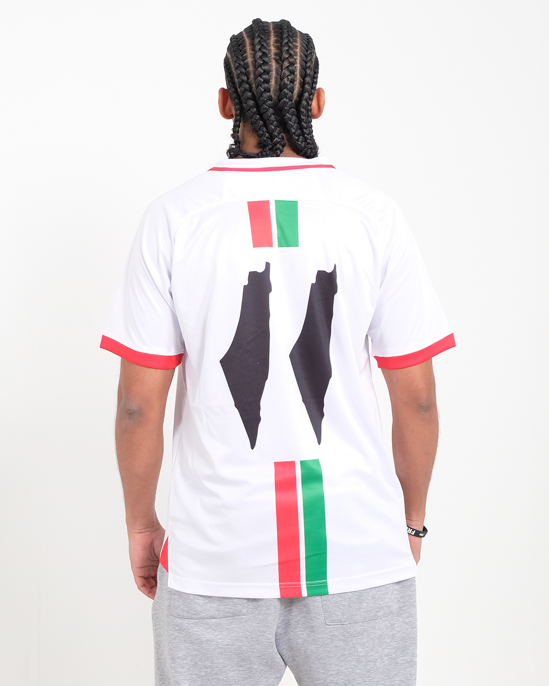 White Classic Stripe Football Jersey - Unisex