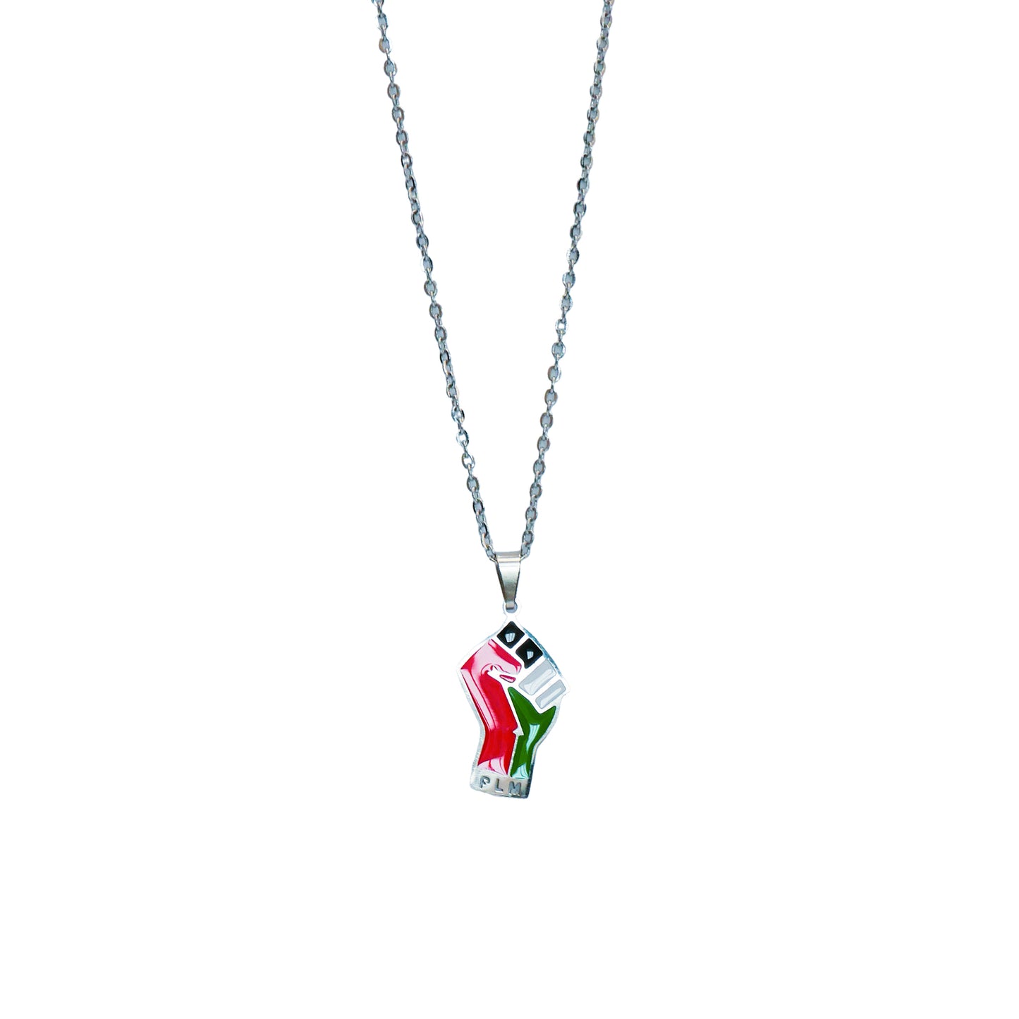 Palestine Flag Fist Symbol Necklace