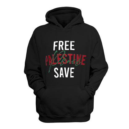 “FREE SAVE PALESTINE, PULLOVER HOODIE”