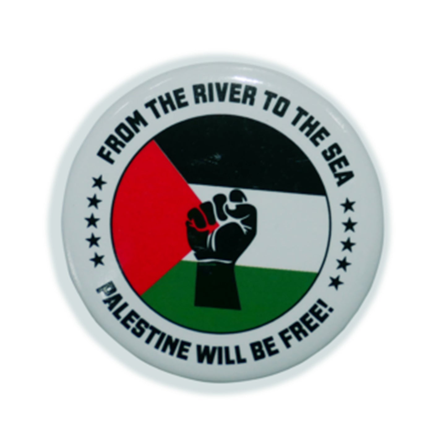 “FROM THE RIVER TO THE SEA” BADGE WHITE