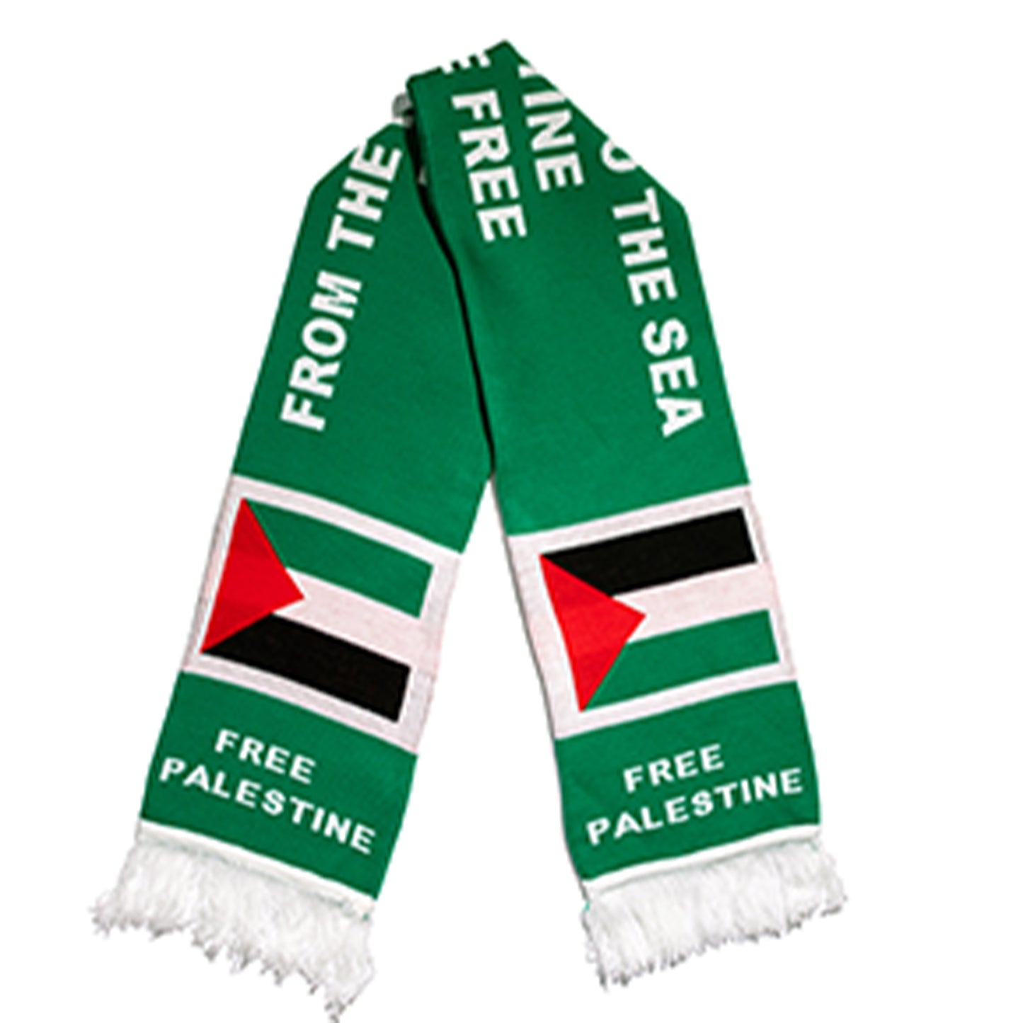 GREEN “FREE PALESTINE” FOOTBALL SCARF