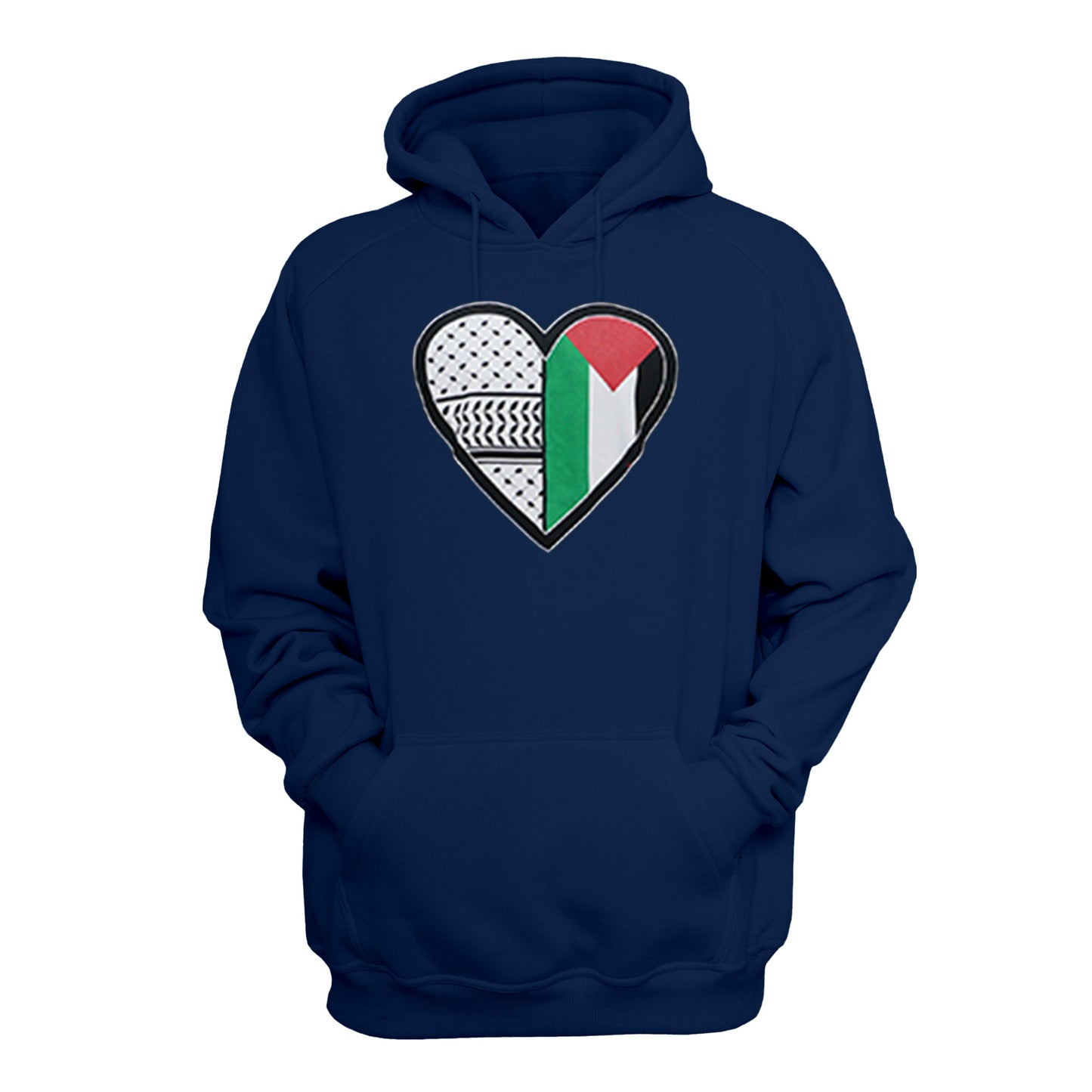 ”LOVE HEART PALESTINE, PULLOVER HOODIE”