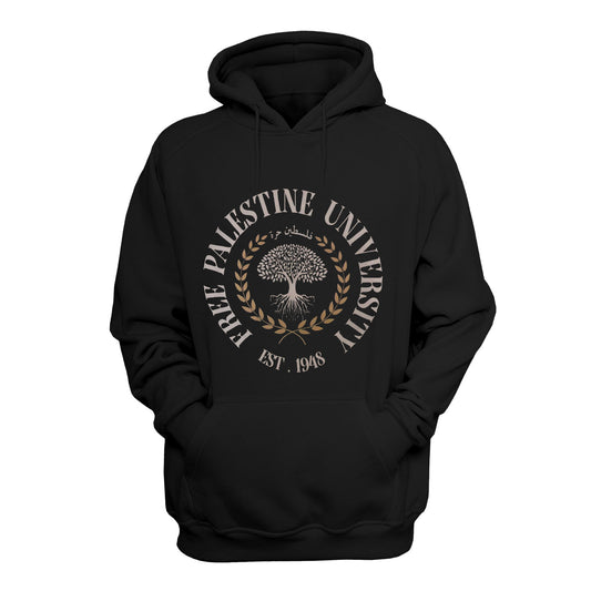 “FREE PALESTINE UNIVERSITY, PULLOVER HOODIE”