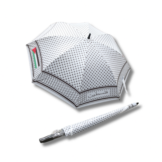 Large Sturdy Umbrella with Keffiyeh Print