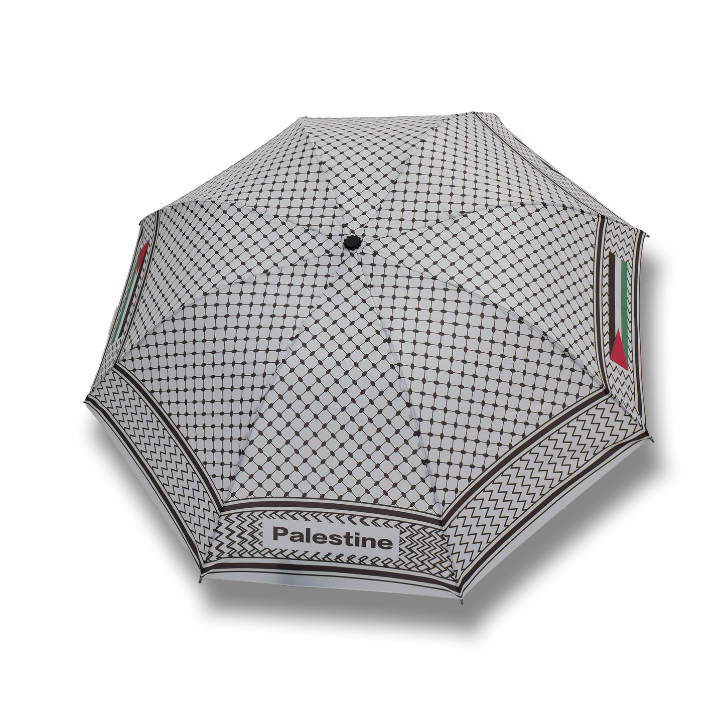 Compact Automatic Foldable Umbrella Keffiyeh Print